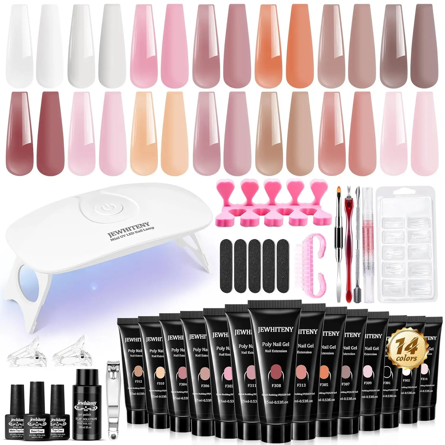 Polygel Nail Kit - JEWHITENY Poly Extension Gel Nail Kit