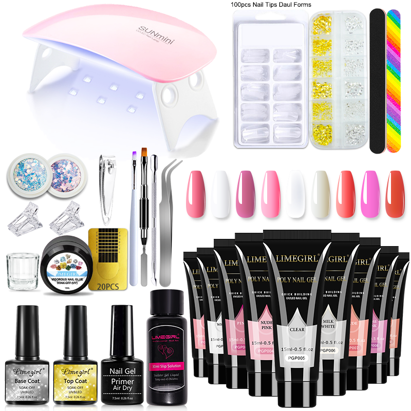 LIMEGIRL Poly Nail Gel Set Wit - Polygel Nail Kit avis et prix