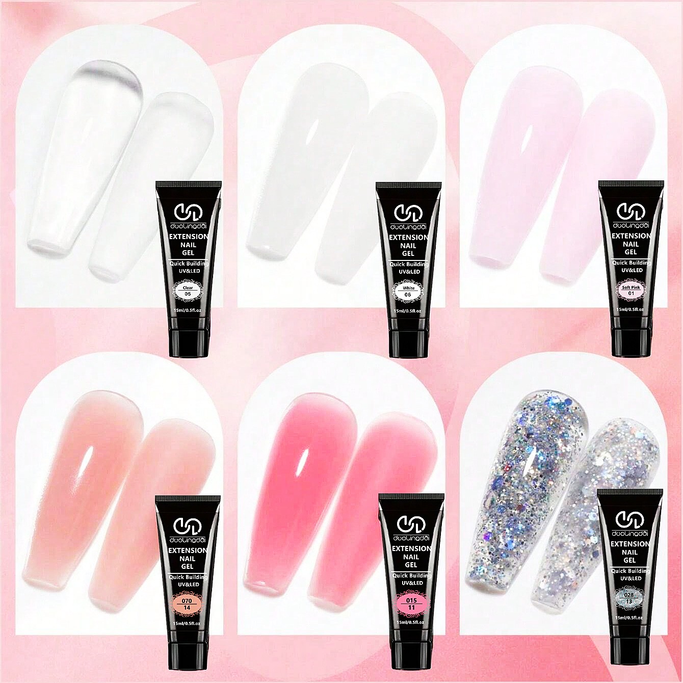 6 Colors Poly Extension Gel Na - Polygel Nail Kit avis et prix