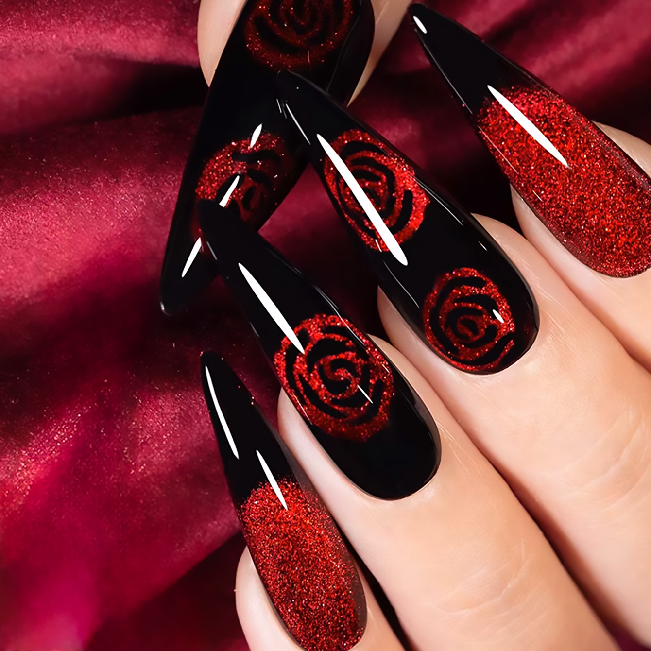 SHAKA 1pcs Red Transparent Cat - Nail Art Red Wine Cat Eye avis et prix