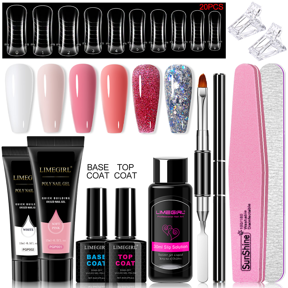 Poly Nail Gel Set for Extensio - Polygel Nail Kit avis et prix