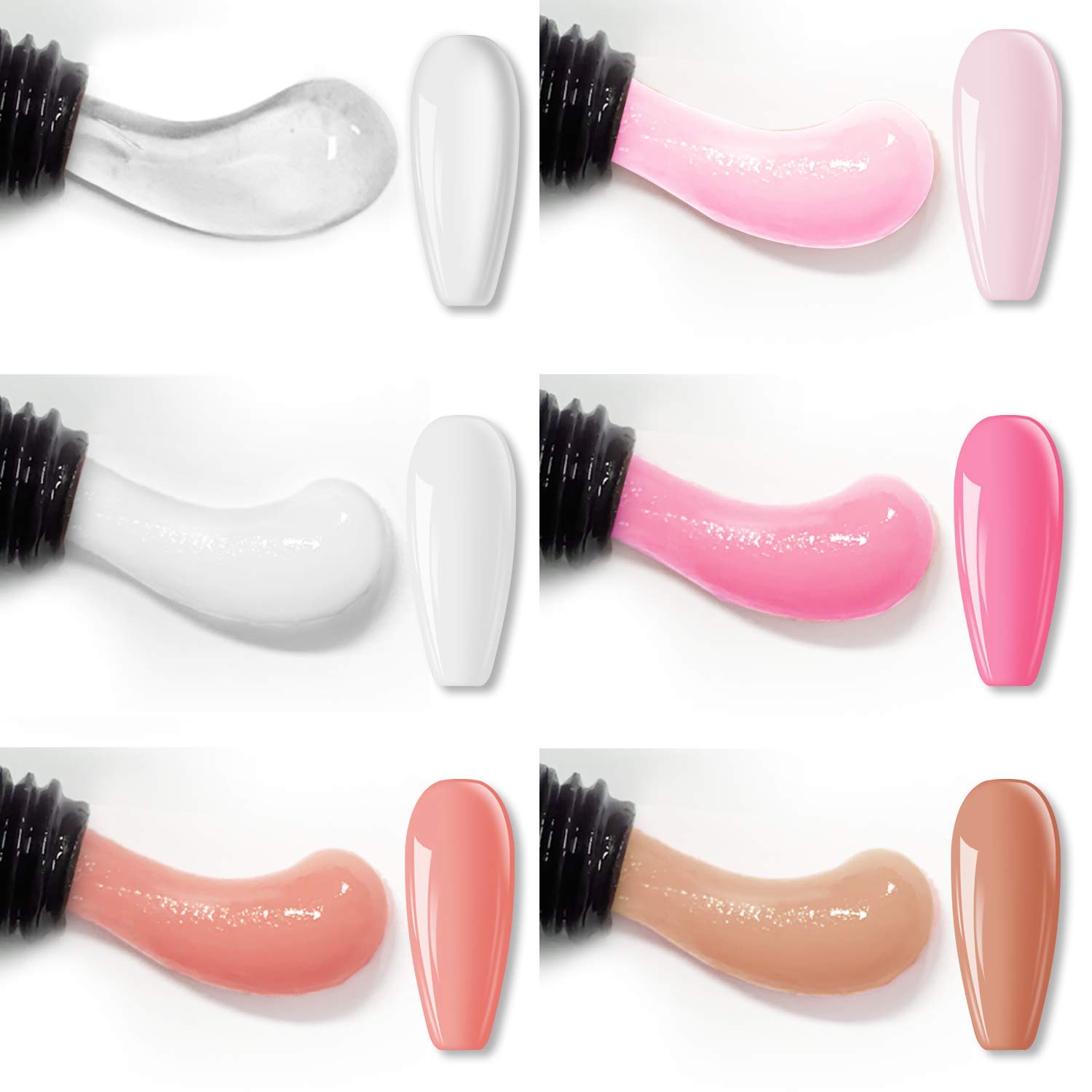 Poly Nail Gel Kit -6 Colors 0. - Polygel Nail Kit avis et prix