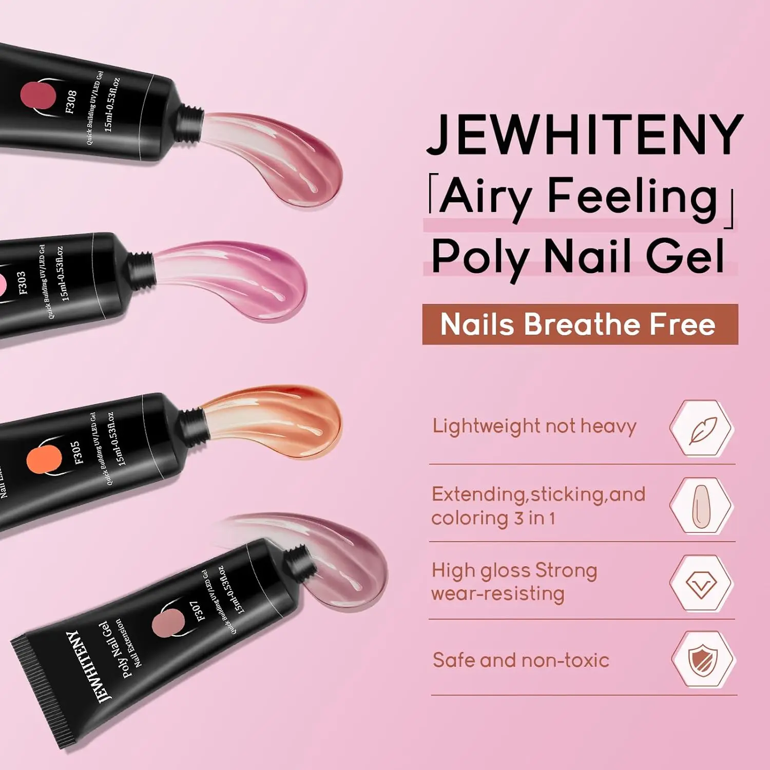 JEWHITENY Poly Extension Gel N - Polygel Nail Kit avis et prix