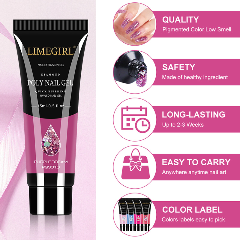 15ml Nail Gel Kit For Quick Ex - Polygel Nail Kit avis et prix
