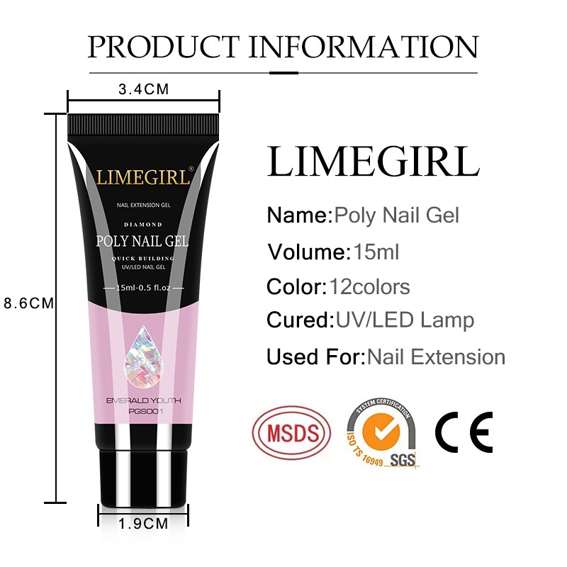 15ml Nail Gel Kit For Quick Ex - Polygel Nail Kit avis et prix