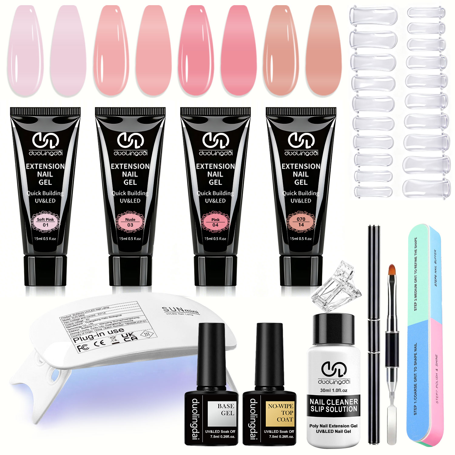 duolingdai 4 color poly Nail E - Polygel Nail Kit avis et prix