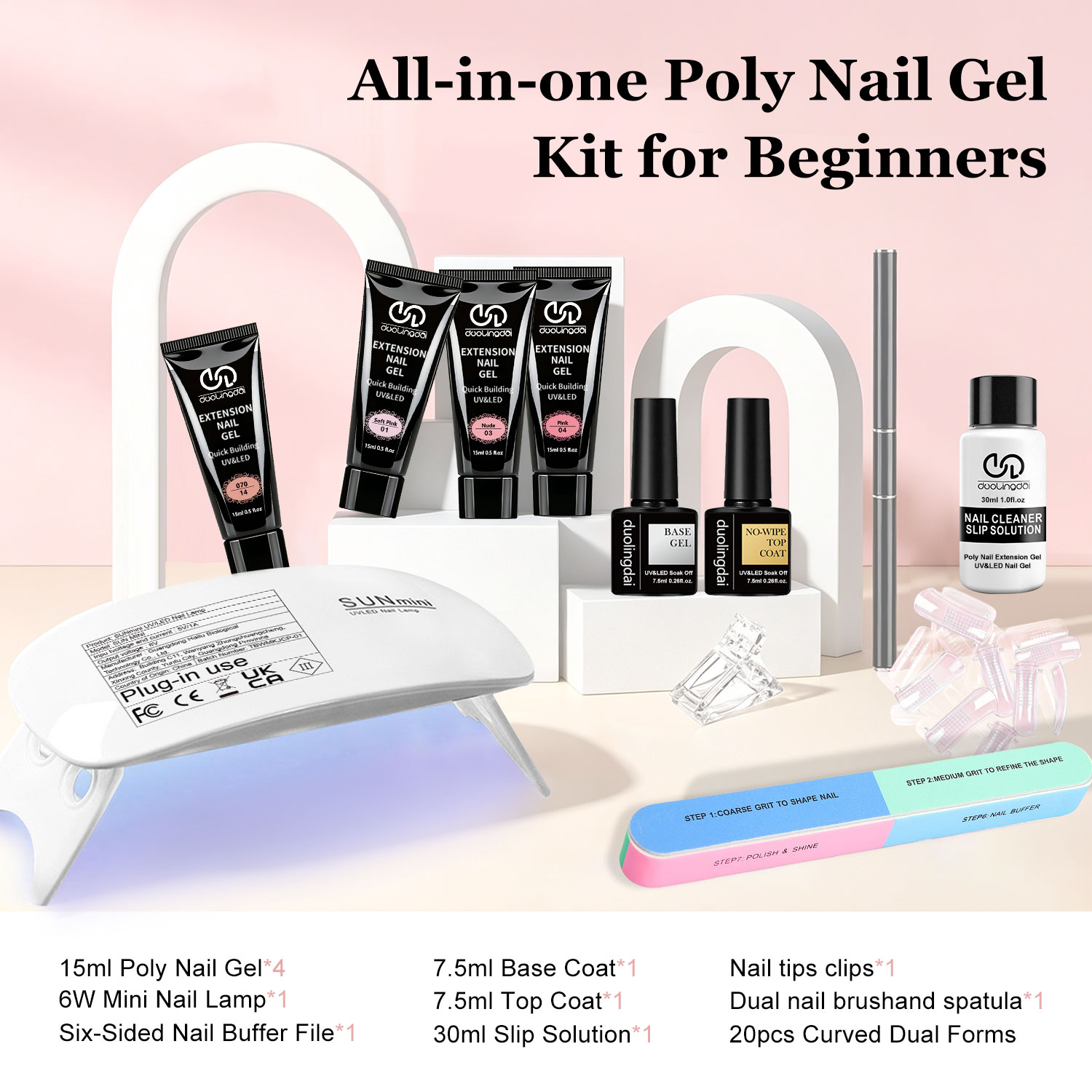 duolingdai 4 color poly Nail E - Polygel Nail Kit avis et prix