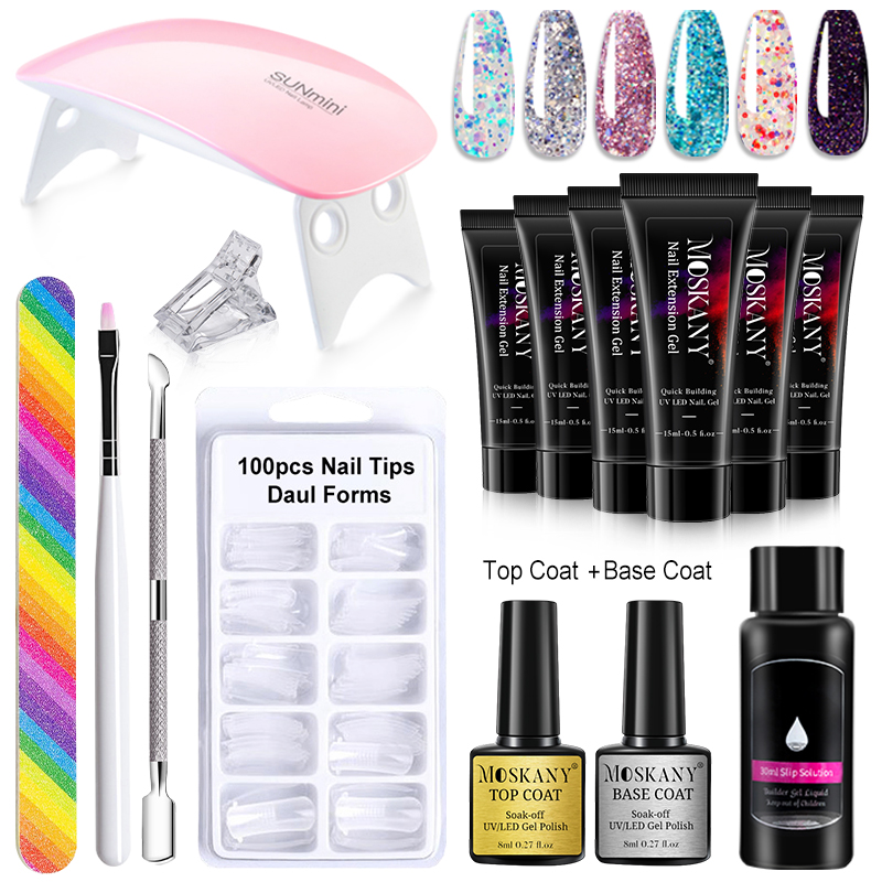 Poly Nail Gel Full Set With 6W - Polygel Nail Kit avis et prix