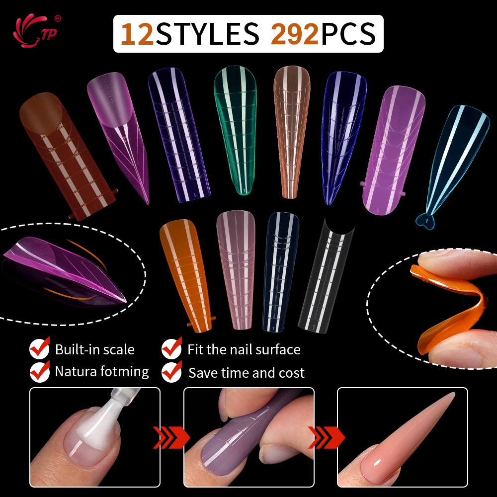 TP 292pcs/box Nail Dual Form S - Polygel Nail Kit avis et prix