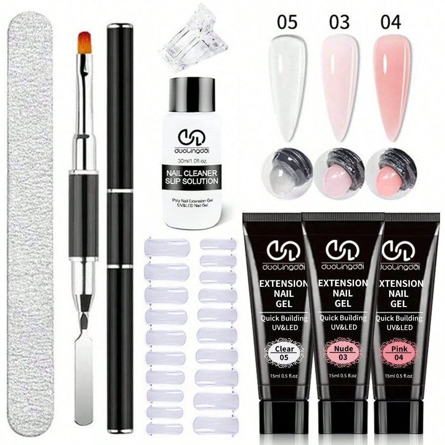 8PCS/Set Poly Extension Gel Se - Polygel Nail Kit avis et prix