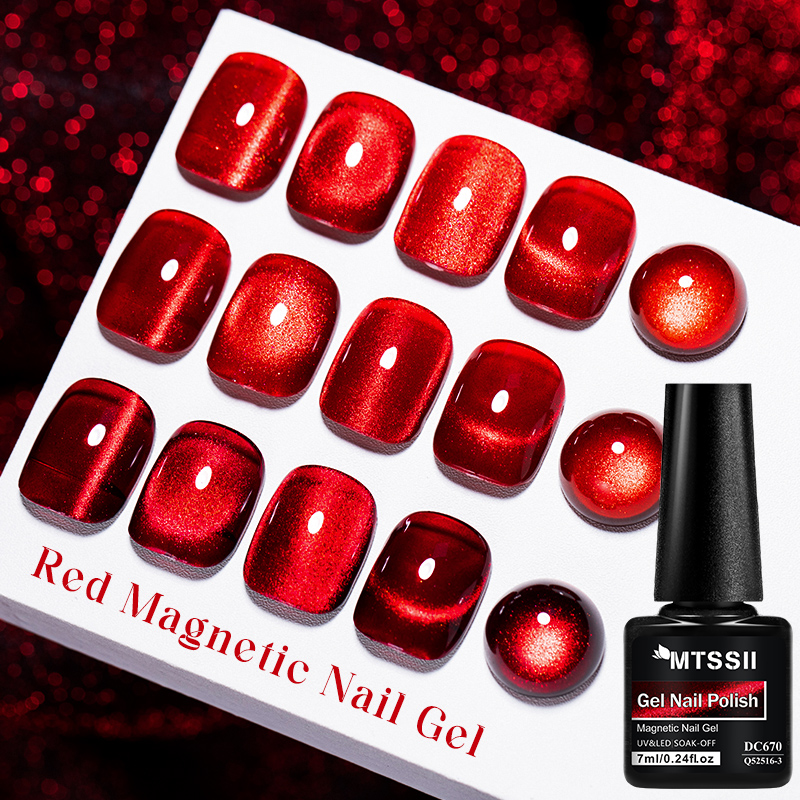 Mtssii 7ML Wine Red Cat Magnet - Nail Art Red Wine Cat Eye avis et prix