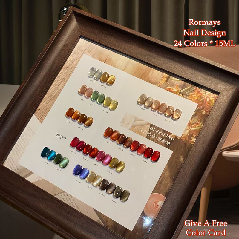 24PCS Cat Eye Gel Polish Set M - Nail Art Red Wine Cat Eye avis et prix