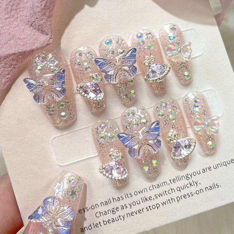 10Pcs Handmade Press On Nails  - Nail Art Xs avis et prix