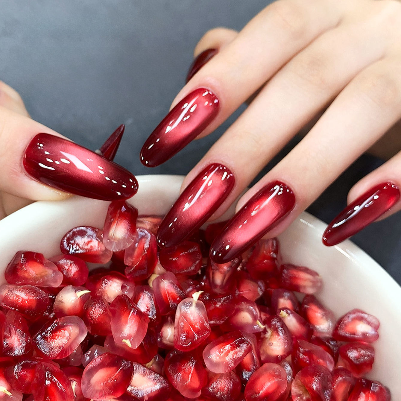 MIANEL 10ML Red Pomegranate Ca - Nail Art Red Wine Cat Eye avis et prix