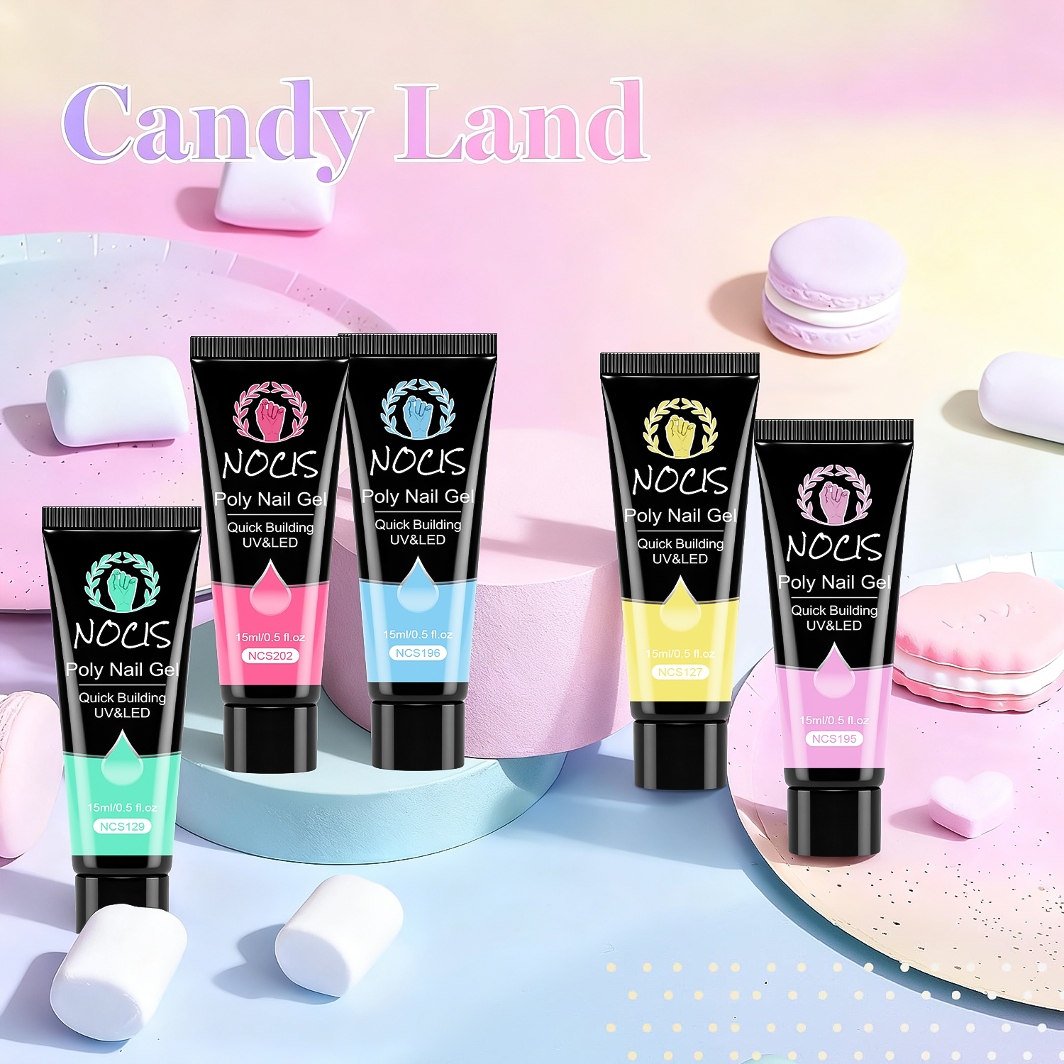 NOCIS Poly Nail Gel Kit-5 Colo - Polygel Nail Kit avis et prix