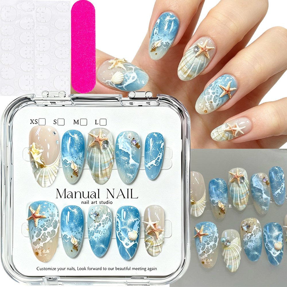 10pcs Ocean Wave Beach Press O - Nail Art Xs avis et prix