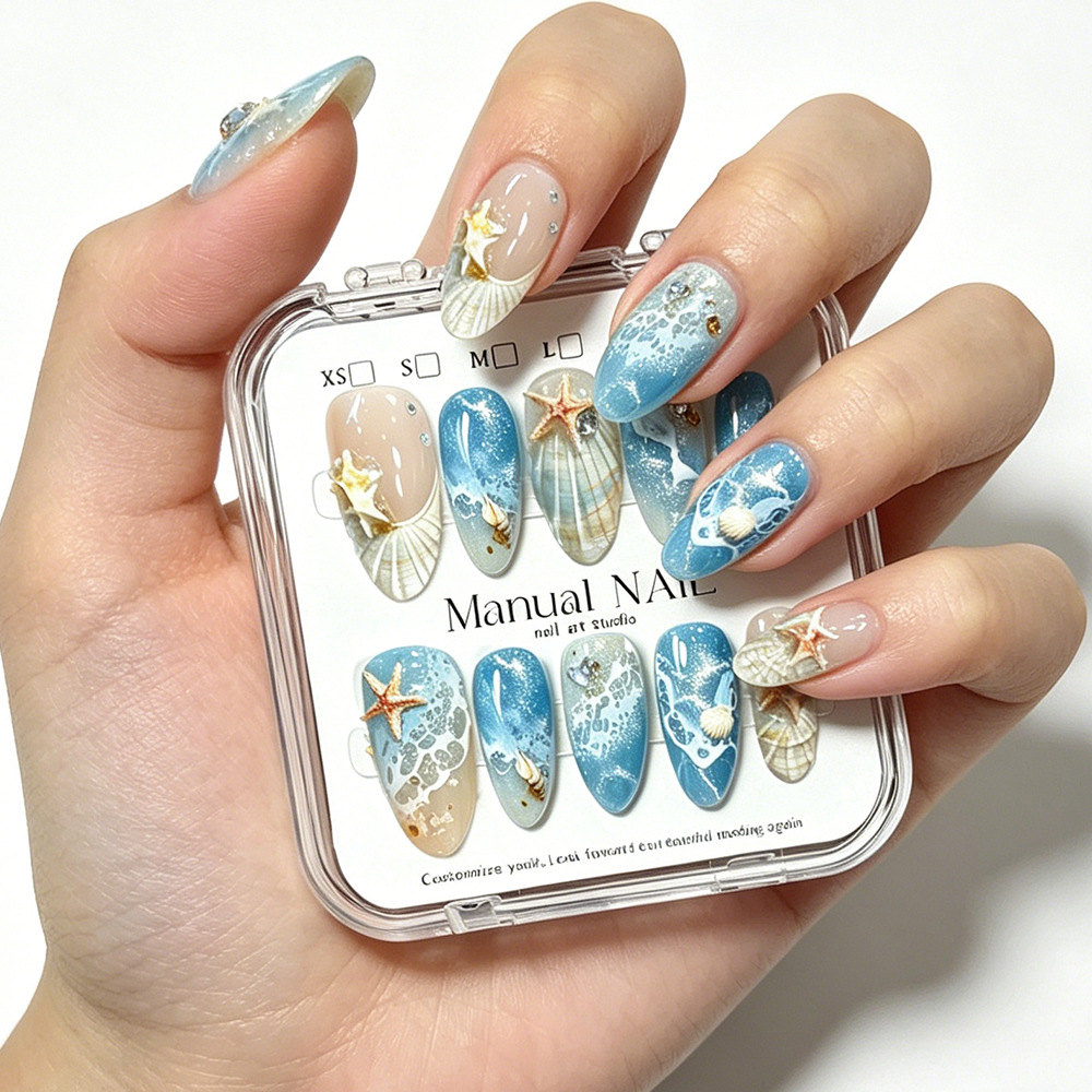 10pcs Ocean Wave Beach Press O - Nail Art Xs avis et prix