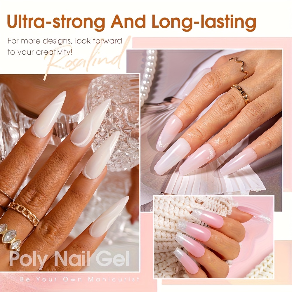 Poly for Nail Gel Kit, 4pcs Cl - Polygel Nail Kit avis et prix