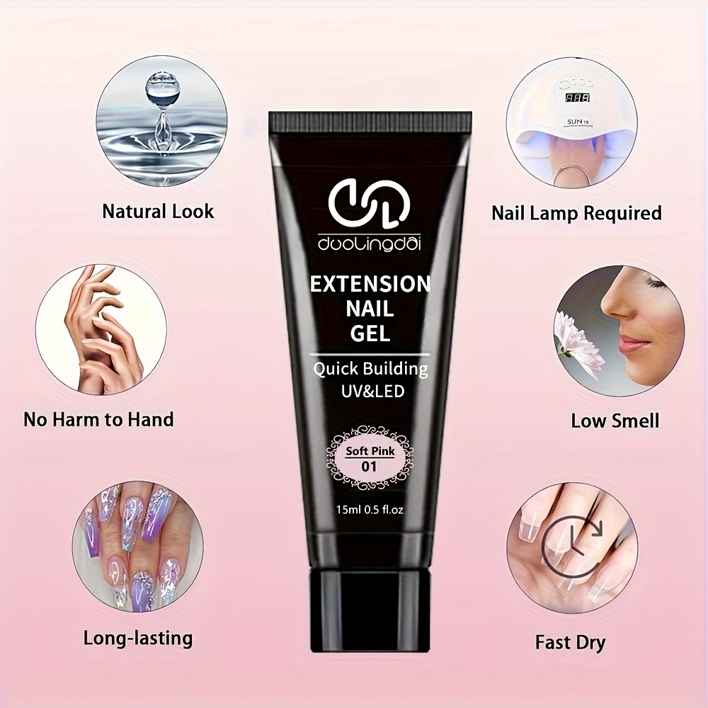 Poly for Nail Gel Kit, 4pcs Cl - Polygel Nail Kit avis et prix