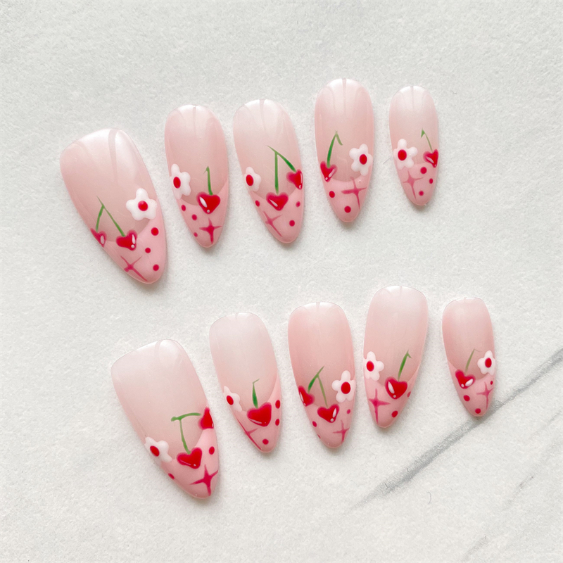10PC Handmade Press On Nails P - Nail Art Xs avis et prix