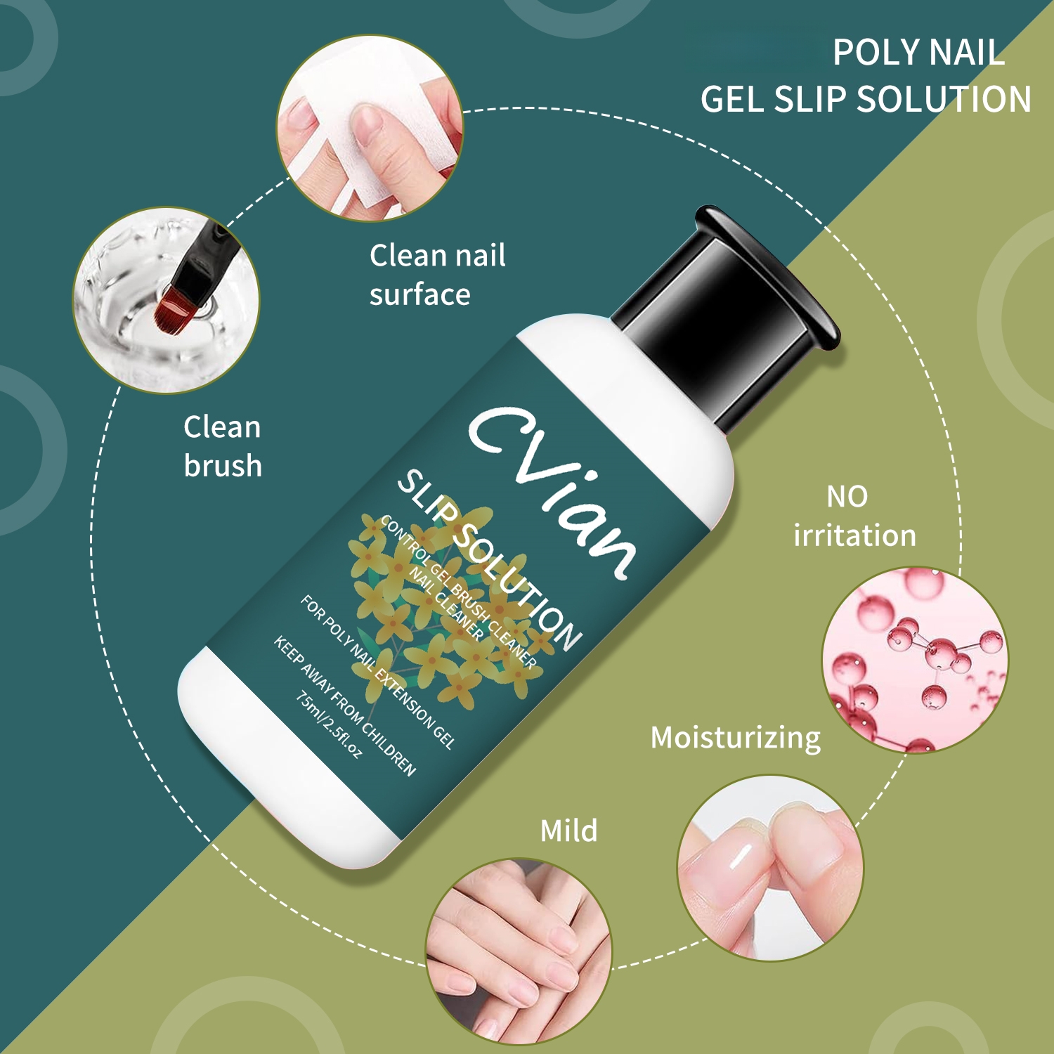 75ml Poly Gel Slip Solution Ki - Polygel Nail Kit avis et prix