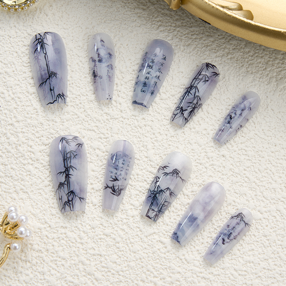 10Pcs Bamboo Chinese Style Fas - Nail Art Xs avis et prix